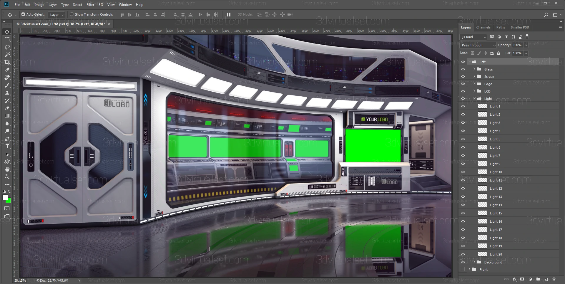 Virtual Set 119A for Photoshop Templates